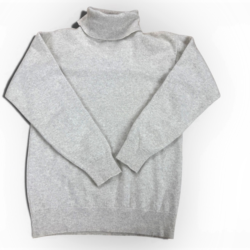TSE 100% Cashmere Turtleneck Sweater Oatmeal Size XS